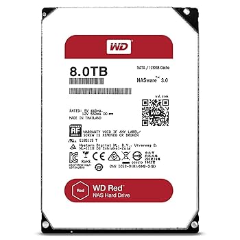 正常動作品 WD Red 8TB HDD WD80EFZX ② Amazon | WD Red 8TB NAS Hard Disk Drive - 5400 RPM Class
